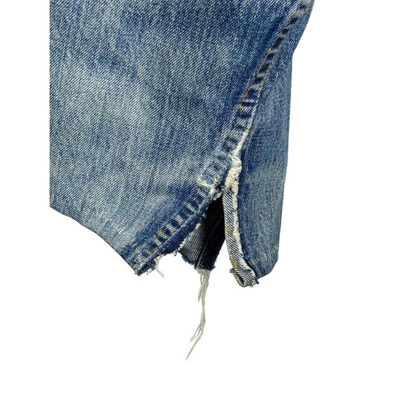 Vintage Levis Denim Trucker Jacket Blue Jean Distressed‎ Faded Mens - Picture 6 of 16